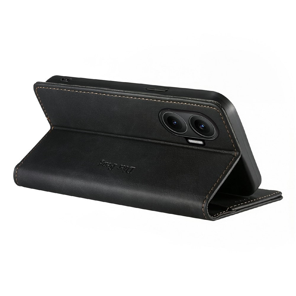 DIERFENG DF-019 Leather Wallet Case  for Xiaomi Redmi Turbo 4 Pro 5G  /  Poco F7 5G Card Slots RFID Blocking Magnetic Flip Cover