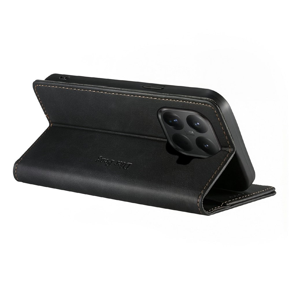 DIERFENG DF-019 for Xiaomi 15T Pro Leather Wallet Case Card Slots RFID Blocking Magnetic Flip Cover