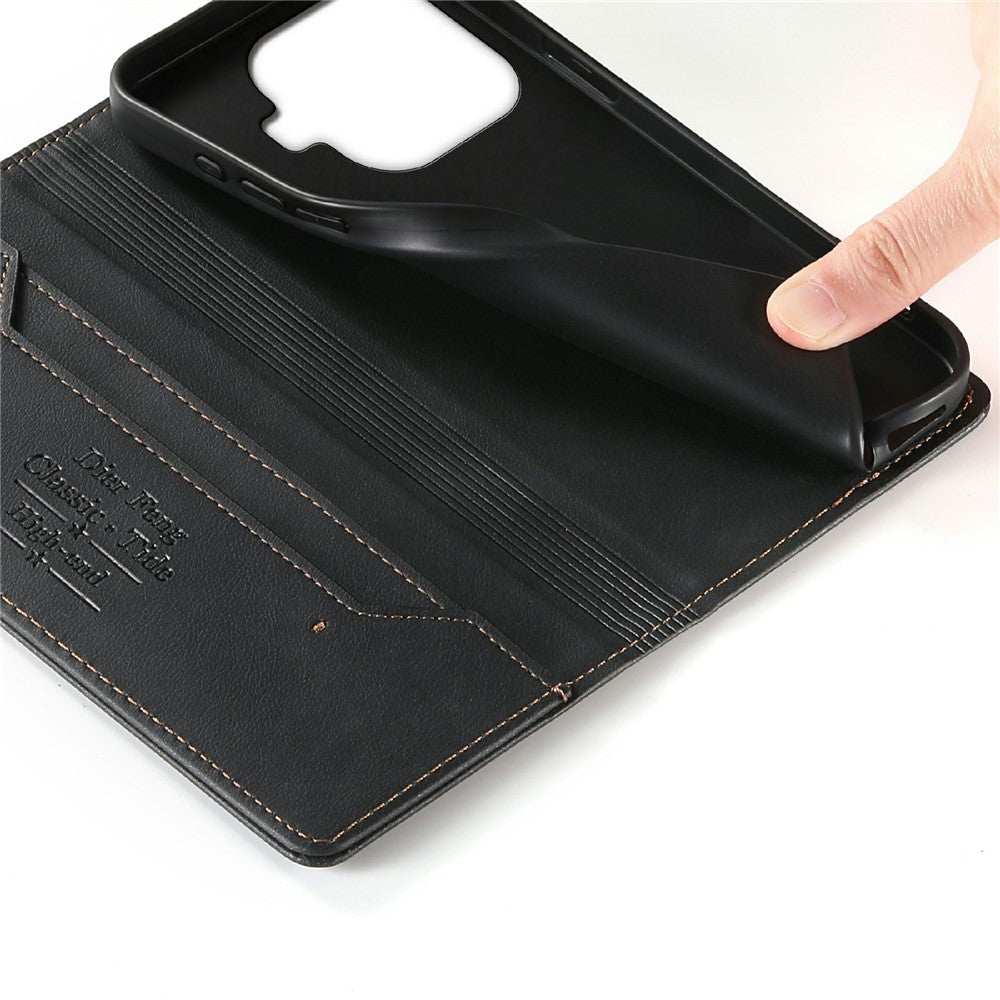 DIERFENG DF-019 for Xiaomi 15T Pro Leather Wallet Case Card Slots RFID Blocking Magnetic Flip Cover