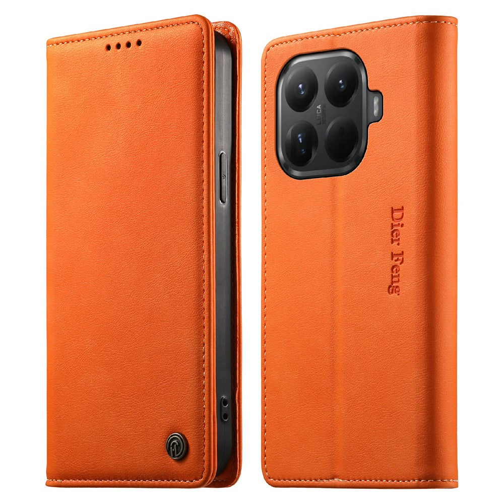 DIERFENG DF-019 for Xiaomi 15T Pro Leather Wallet Case Card Slots RFID Blocking Magnetic Flip Cover