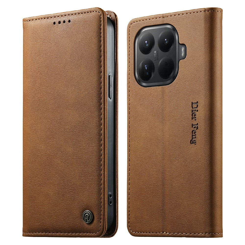 DIERFENG DF-019 for Xiaomi 15T Pro Leather Wallet Case Card Slots RFID Blocking Magnetic Flip Cover