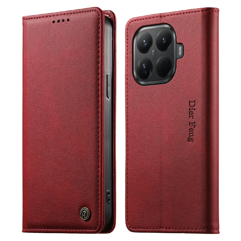 DIERFENG DF-019 for Xiaomi 15T Pro Leather Wallet Case Card Slots RFID Blocking Magnetic Flip Cover