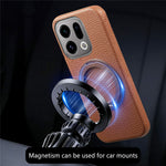 For Oppo Find X9 5G Magnetic Case PC PU Phone Cover with 360 Rotating Ring Kickstand