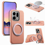 For Oppo Find X9 5G Magnetic Case PC PU Phone Cover with 360 Rotating Ring Kickstand