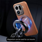 For Oppo Find X9 Pro 5G Magnetic Case PC PU Phone Cover with 360 Rotating Ring Kickstand