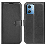Xiaomi Redmi Note 12 5G (Global) / (Indien) / (Kina) / Poco X5 5G Fullt skyddande skal med fällbart lock, reptåligt litchi-textur, PU-läder, stativ, plånboksfodral