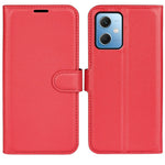 Xiaomi Redmi Note 12 5G (Global) / (Indien) / (Kina) / Poco X5 5G Fullt skyddande skal med fällbart lock, reptåligt litchi-textur, PU-läder, stativ, plånboksfodral