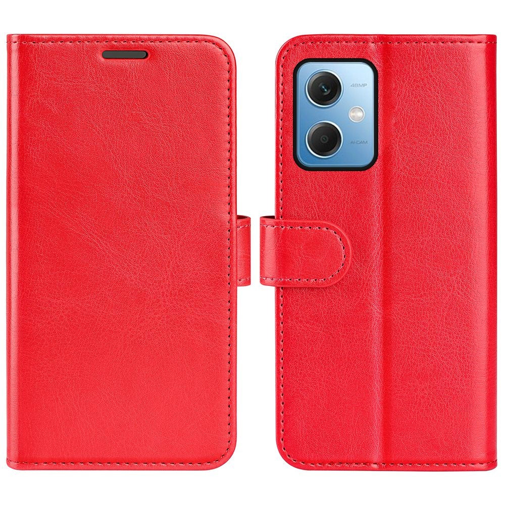 For Xiaomi Redmi Note 12 5G (Global) / (India) / (China) / Poco X5 5G Anti-scratch Crazy Horse Texture Flip Stand Case PU Leather Coated TPU Phone Wallet Cover
