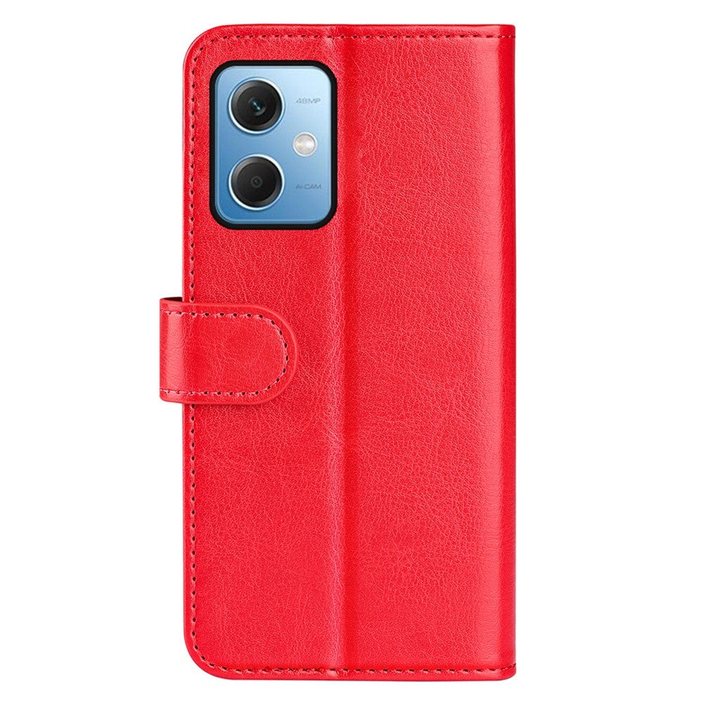 For Xiaomi Redmi Note 12 5G (Global) / (India) / (China) / Poco X5 5G Anti-scratch Crazy Horse Texture Flip Stand Case PU Leather Coated TPU Phone Wallet Cover