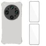 WANLONFENG til Oppo Find X9 Ultra 5G WL2-serien, TPU-etui, 2,0 mm mobilbeskyttelse med 2 stk. hærdet glasfilm