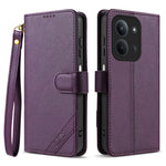 AZNS A2 Leather Case for Xiaomi Redmi 15C 4G (Global) (171mm)  /  Poco C85 4G (171mm) RFID Blocking Wallet Stand Phone Cover with Wrist Strap