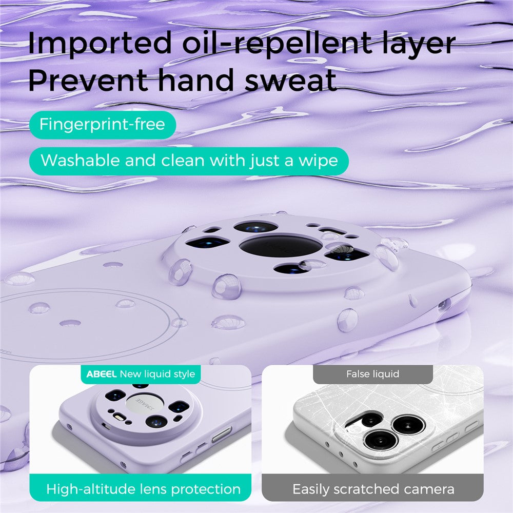 ABEEL For Huawei Mate 80 Pro / Mate 80 Magnetic Case Skin Touch Liquid Silicone Phone Back Cover