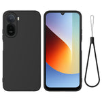 Liquid Silicone Case for Xiaomi Poco C85x 5G / Redmi A7 Pro 4G (171.56mm) / Redmi A7 Pro 5G Phone Back Cover with Hand Strap