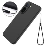 Liquid Silicone Case for Xiaomi Poco C85x 5G / Redmi A7 Pro 4G (171.56mm) / Redmi A7 Pro 5G Phone Back Cover with Hand Strap