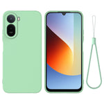 Liquid Silicone Case for Xiaomi Poco C85x 5G / Redmi A7 Pro 4G (171.56mm) / Redmi A7 Pro 5G Phone Back Cover with Hand Strap
