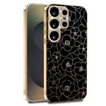 For Samsung Galaxy S26 Ultra Case Diamond Camera Ring Flower Pattern TPU PC Shockproof Protective Case