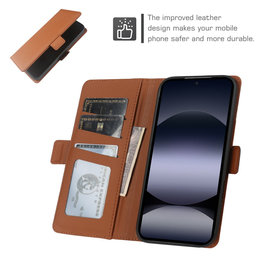 For Xiaomi Redmi Note 14 Pro 5G  /  Poco X7 5G Leather Case Wallet Stand TPU + PU Skin-touch Cover