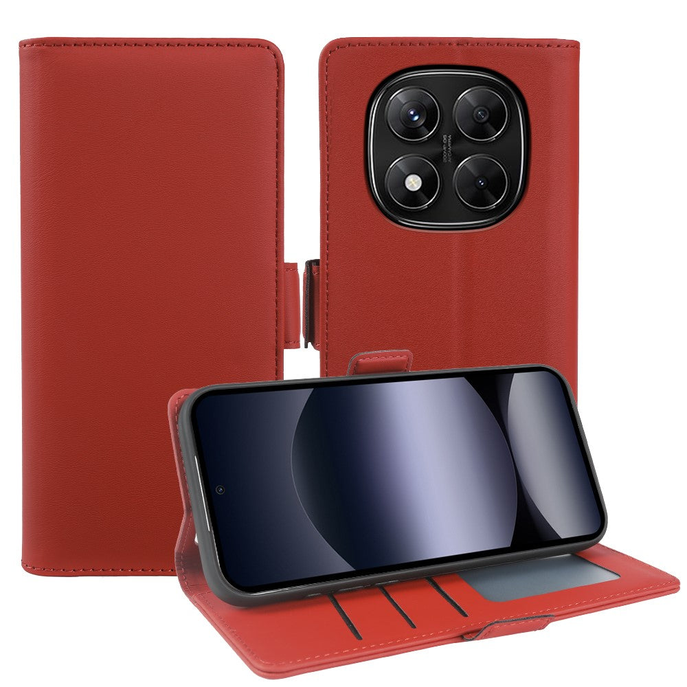 For Xiaomi Redmi Note 14 Pro 5G  /  Poco X7 5G Leather Case Wallet Stand TPU + PU Skin-touch Cover