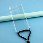 Case for Honor X7d 4G / 5G / 400 Smart 5G Reinforced Corner TPU Clear Phone Cover with Lanyard