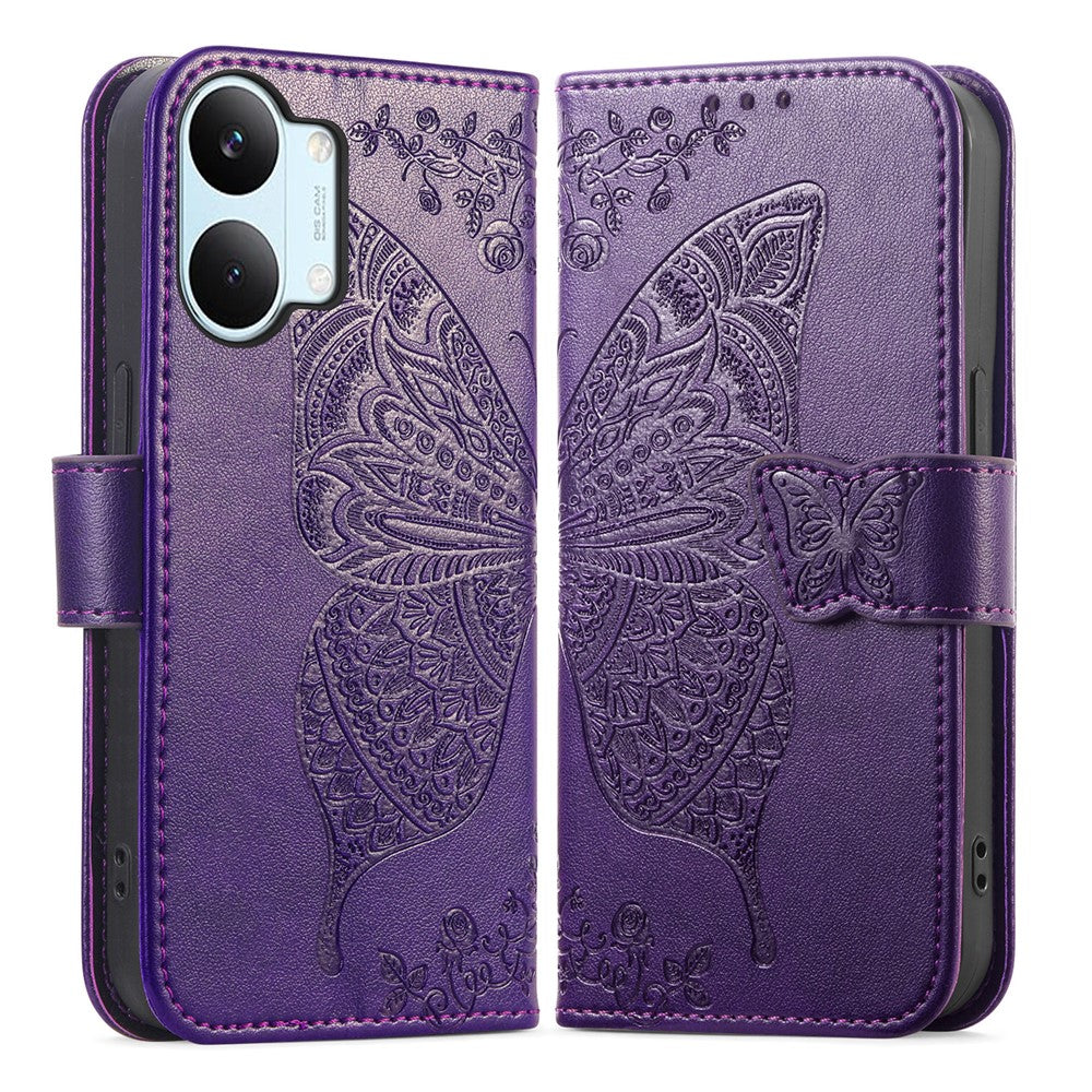 For Xiaomi Poco X8 Pro Max 5G  /  Redmi Turbo 5 Max 5G Case with Strap Butterfly Pattern PU Leather Wallet Phone Cover