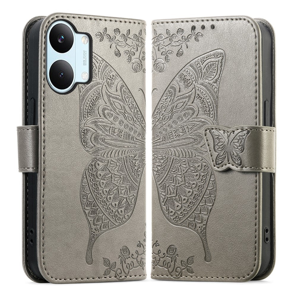 For Xiaomi Poco X8 Pro Max 5G  /  Redmi Turbo 5 Max 5G Case with Strap Butterfly Pattern PU Leather Wallet Phone Cover