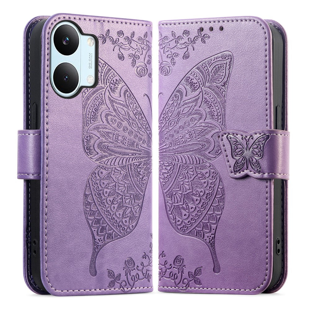For Xiaomi Poco X8 Pro Max 5G  /  Redmi Turbo 5 Max 5G Case with Strap Butterfly Pattern PU Leather Wallet Phone Cover
