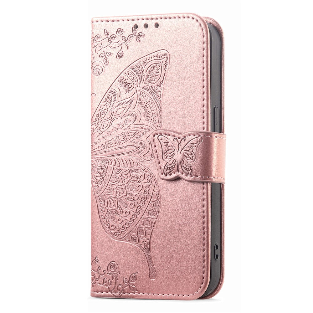 Case For Xiaomi Poco X8 Pro 5G  /  Redmi Turbo 5 5G Butterfly Pattern PU Leather Wallet Phone Cover with Strap