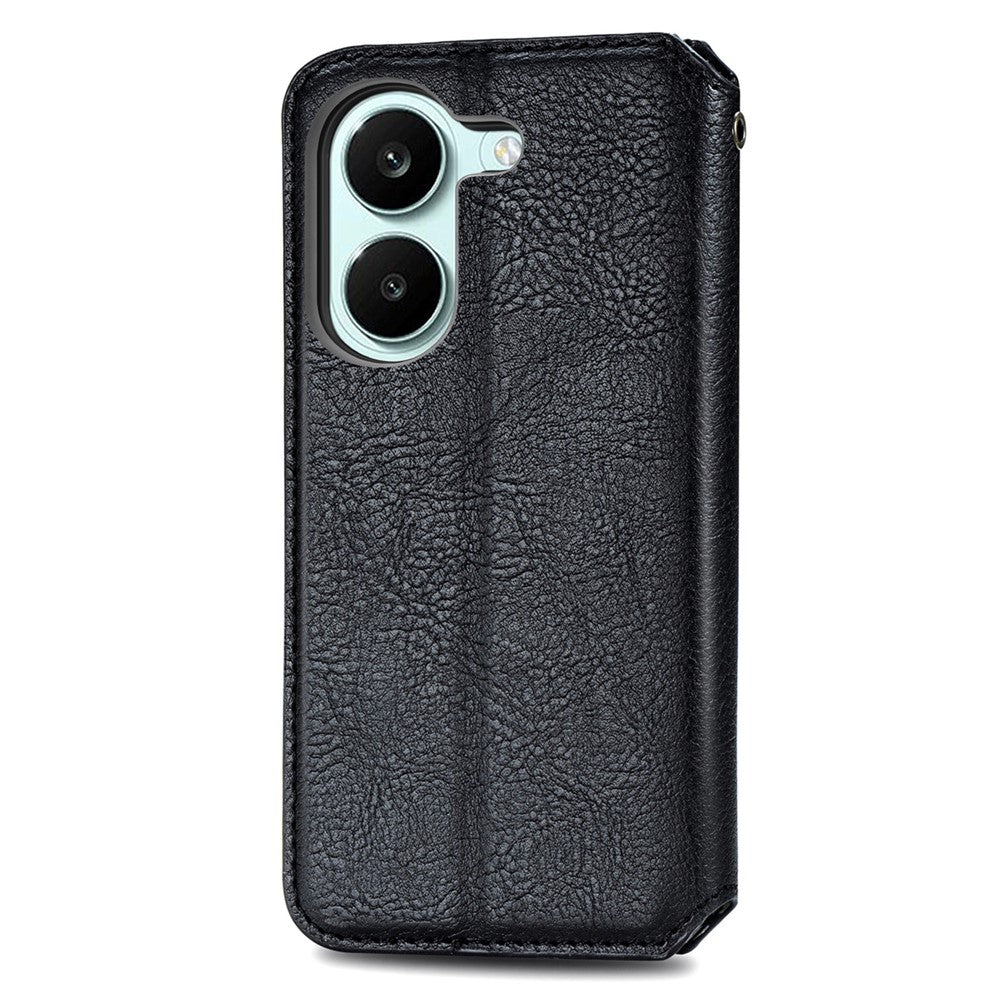 For Xiaomi Redmi Turbo 5 5G  /  Poco X8 Pro 5G Case Rhombus Imprint PU Leather Wallet Phone Cover