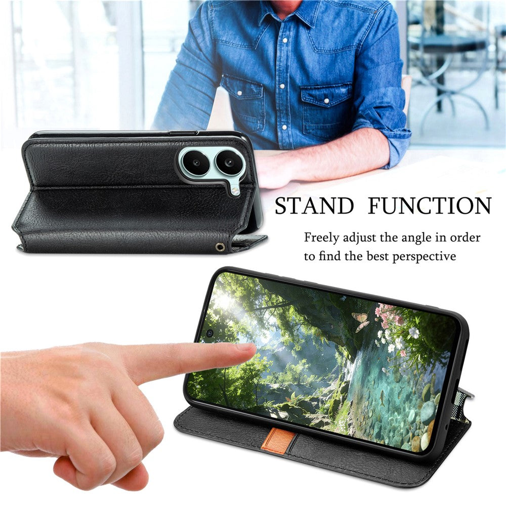 For Xiaomi Redmi Turbo 5 5G  /  Poco X8 Pro 5G Case Rhombus Imprint PU Leather Wallet Phone Cover