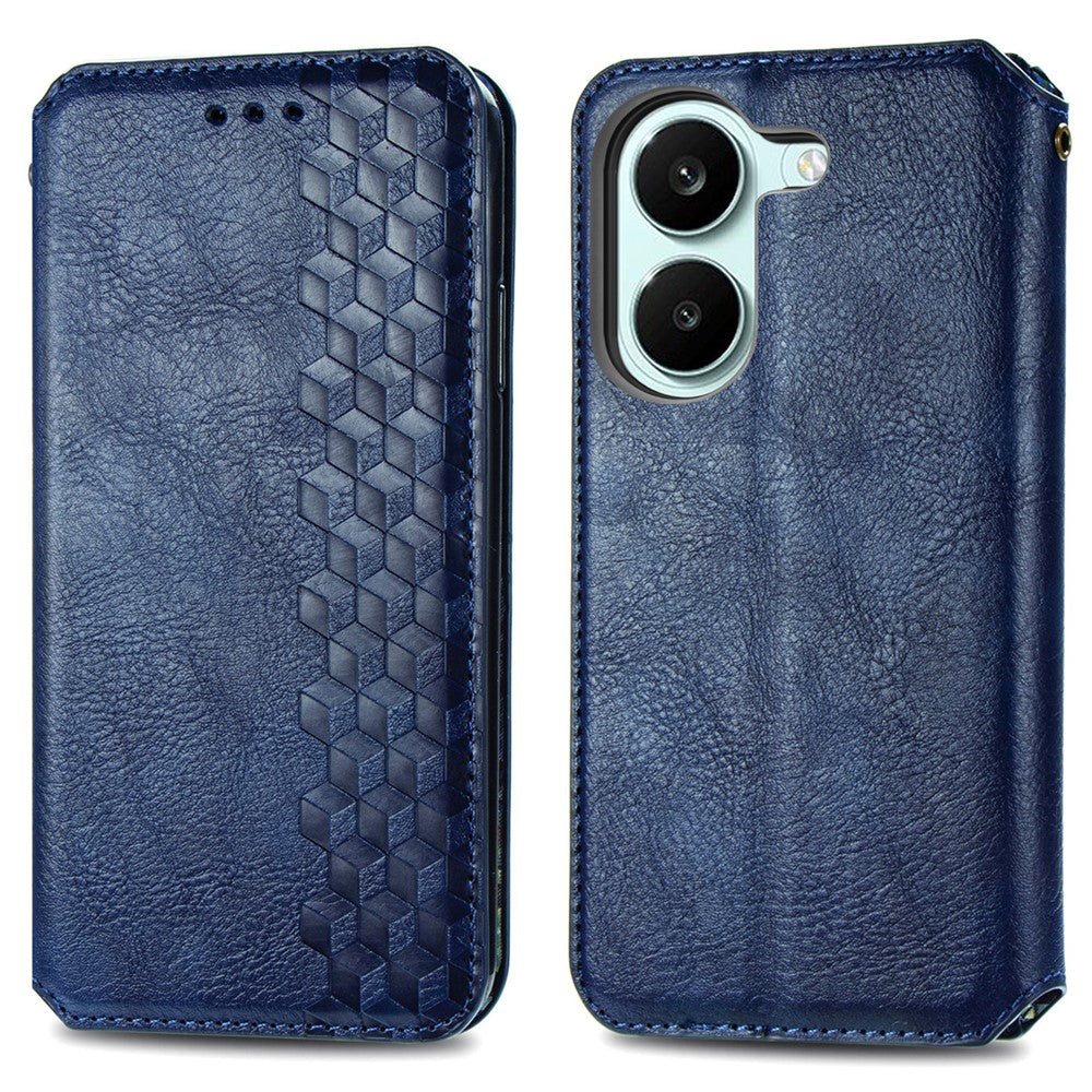 For Xiaomi Redmi Turbo 5 5G  /  Poco X8 Pro 5G Case Rhombus Imprint PU Leather Wallet Phone Cover