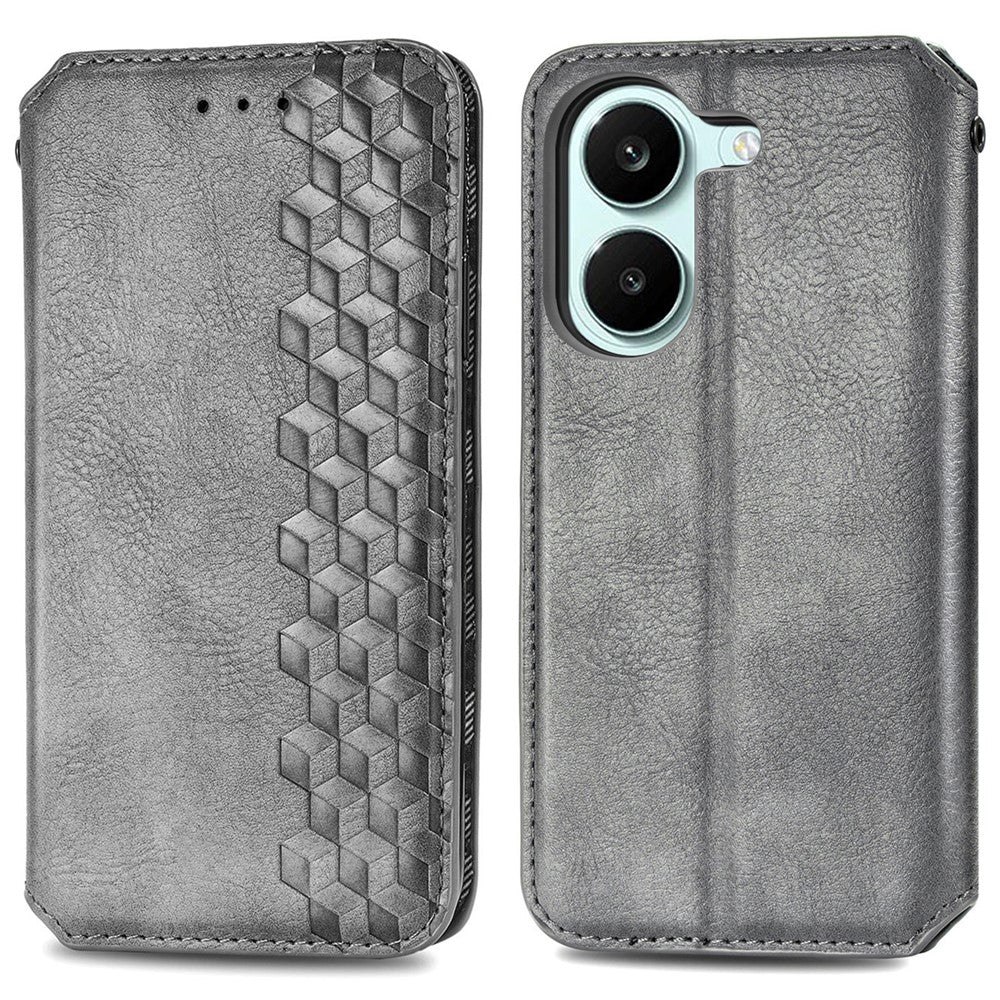For Xiaomi Redmi Turbo 5 5G  /  Poco X8 Pro 5G Case Rhombus Imprint PU Leather Wallet Phone Cover