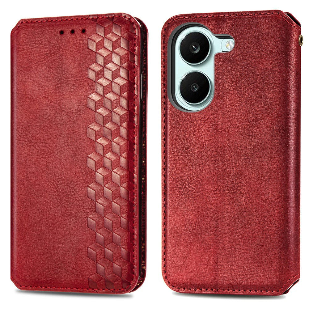 For Xiaomi Redmi Turbo 5 5G  /  Poco X8 Pro 5G Case Rhombus Imprint PU Leather Wallet Phone Cover