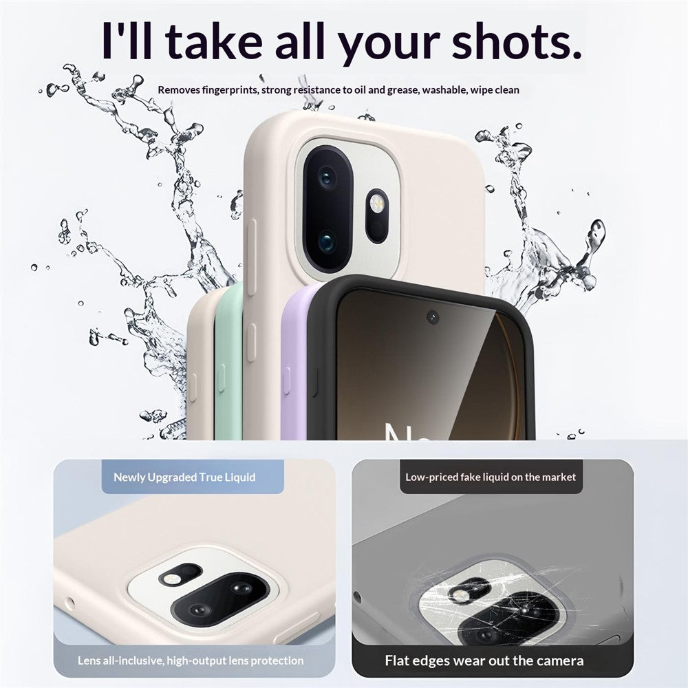 For OnePlus 15T 5G Case Skin-Friendly Liquid Silicone + PC Phone Cover