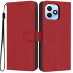 For Honor X8d 4G Pung Etui Litchi Tekstur Læder Flip Cover med Kortlommer og Håndrem