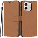 For Honor 600 Lite 5G Wallet Case Litchi Texture Leather Flip Cover with Card Slots and Hand Strap