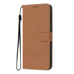 For Honor 600 Lite 5G Wallet Case Litchi Texture Leather Flip Cover with Card Slots and Hand Strap
