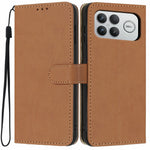 For Xiaomi Poco F8 Ultra 5G / Redmi K90 Pro Max 5G Wallet Case Litchi Texture Leather Flip Cover with Card Slots and Hand Strap