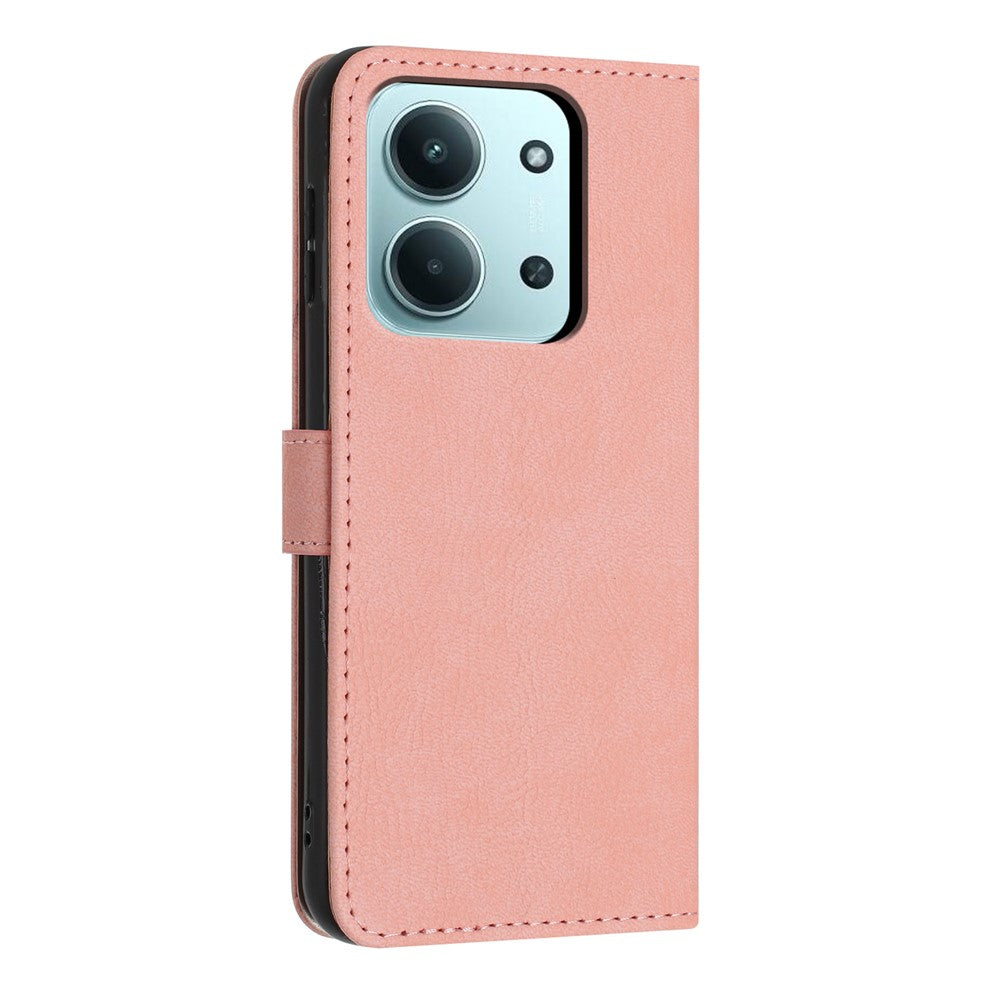Wallet Case For Xiaomi Poco C85 5G  /  Redmi 15C 5G (EU) (173mm)  /  4G (EU) (173mm) Litchi Texture Leather Flip Cover with Card Slots and Hand Strap