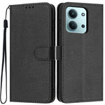 Wallet Case For Xiaomi Redmi 15C 5G (Global) (171mm)  /  4G (Global) (171mm)  /  Poco C85 4G (171mm) Litchi Texture Leather Flip Cover with Card Slots and Hand Strap