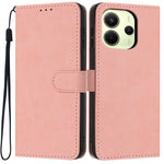 For Xiaomi Redmi Note 14 4G (164.84mm) Wallet Case Litchi Texture Leather Flip Cover with Card Slots and Hand Strap