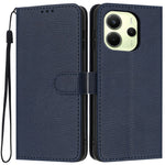 For Xiaomi Redmi Note 14 4G (163.25mm) Wallet Case Litchi Texture Leather Flip Cover with Card Slots and Hand Strap