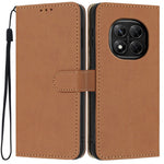 Wallet Case For Xiaomi Redmi Note 14 Pro 5G  /  Poco X7 5G Litchi Texture Leather Flip Cover with Card Slots and Hand Strap