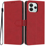 For Xiaomi Redmi Note 14 5G Wallet Case Litchi Texture Leather Flip Cover with Card Slots and Hand Strap