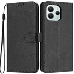 For Xiaomi Redmi Note 14 5G Wallet Case Litchi Texture Leather Flip Cover with Card Slots and Hand Strap