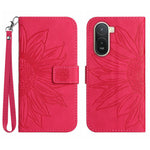 For Xiaomi Poco C85x 5G / Redmi A7 Pro 4G (171.56mm) Case Sunflower Imprint Leather Wallet Phone Cover with Wrist Strap