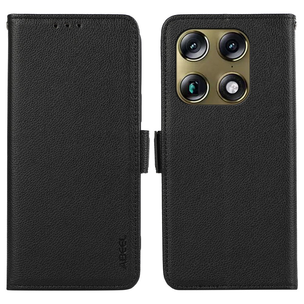 ABEEL til Motorola Moto X70 Air Pro 5G / Signature 5G Etui Litchi Tekstur Læder RFID Blokerende Telefon Cover