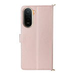 Læderetui til Xiaomi Poco C85x 5G / Poco C81 4G / Poco C81 Pro 4G / Redmi A7 Pro 4G (171.56 mm) / Redmi A7 Pro 5G, stående pungetui til telefon med skulderrem / håndledsrem