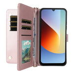 Læderetui til Xiaomi Poco C85x 5G / Poco C81 4G / Poco C81 Pro 4G / Redmi A7 Pro 4G (171.56 mm) / Redmi A7 Pro 5G, stående pungetui til telefon med skulderrem / håndledsrem