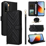 Læderetui til Xiaomi Poco C85x 5G / Poco C81 4G / Poco C81 Pro 4G / Redmi A7 Pro 4G (171.56 mm) / Redmi A7 Pro 5G, stående pungetui til telefon med skulderrem / håndledsrem
