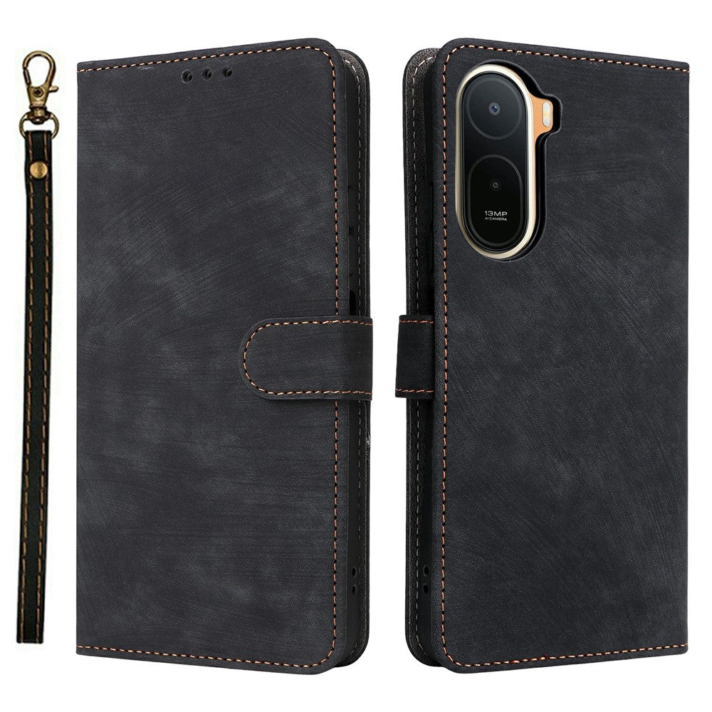Wallet Case for Xiaomi Poco C85x 5G / Poco C81 4G / Poco C81 Pro 4G / Redmi A7 Pro 4G (171.56mm) / Redmi A7 Pro 5G RFID Blocking PU Leather Phone Cover Stand with Strap
